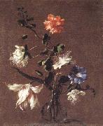 Mario Dei Fiori Theee Caper Flower,a Carnation,a Bindweed,and a Tulip oil painting artist